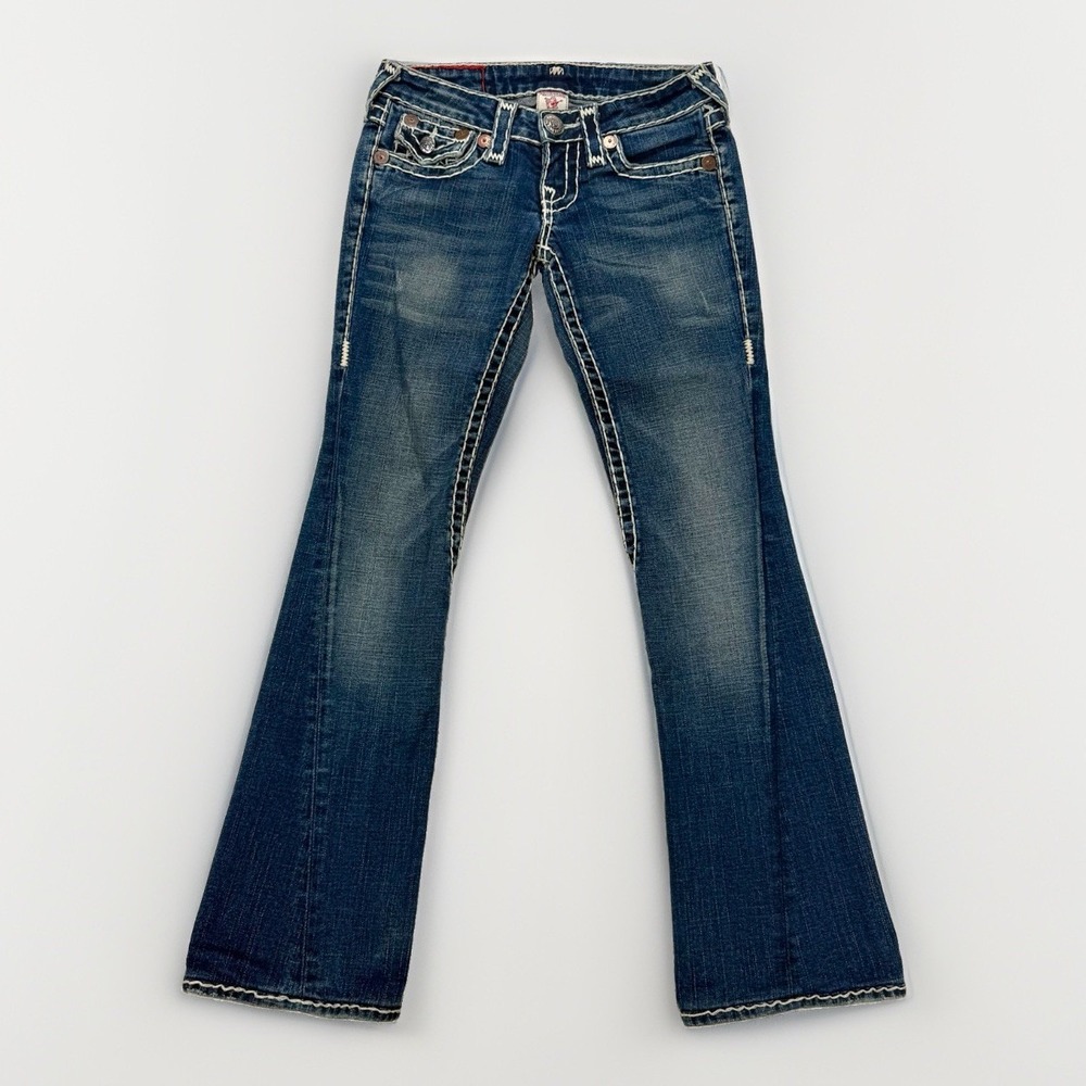 True Religion Joey Super T Flare Jeans Women's 24 (26x29) USA Y2K Western Boho